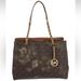Michael Kors Bags | Michael Kors Embroidered Floral Monogram Print Tote Bag Like New Firm | Color: Brown | Size: Large