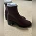 Coach Shoes | New Coach Joy Lug Sole Leather Bootie Women’s 7 B Dark Cranberry Brown C5975 | Color: Purple | Size: 7