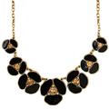 Kate Spade Jewelry | Kate Spade Disco Pansy Black Flower Statement Necklace | Color: Black/Gold | Size: Os