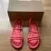 J. Crew Shoes | J. Crew Leather Tubular Strap Sandals Dark Coral Size 8 Nwt | Color: Orange | Size: 8