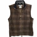 Columbia Jackets & Coats | Columbia Plaid Fleece Zipper Vest | Color: Brown/Tan | Size: S