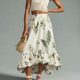 Anthropologie Skirts | Anthropologie High-Low Bubble Skirt | Color: Green/White | Size: L