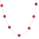 Kate Spade Jewelry | Kate Spade Spectator Long Station Rosary Statement Necklace | Color: Gold/Pink | Size: Os