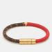 Louis Vuitton Jewelry | Louis Vuitton Daily Confidential Leather Canvas Gold Tone Bracelet | Color: Gold | Size: Os