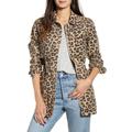 Levi's Jackets & Coats | Levis Jacket Military Oversized Leopard Print Long Sleeve Jacket Zip Up Hoodie S | Color: Black/Brown | Size: S