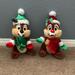 Disney Toys | Disney Parks Christmas Chip And Dale Plush Stuffed Animals | Color: Brown/White | Size: Osg