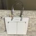 Michael Kors Bags | Michael Kors Jet Set Travel Purse White And Silver With White Dust Bag Nwt | Color: Silver/White | Size: Os