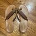 Coach Shoes | Coach Sandals With Feather Detail | Color: Brown/Tan | Size: 10