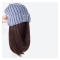 Wig Cap Beanie Hat Synthetic Short Wig Hat With Hair Extension Natural Hair Color Black Brown Wigs For Women Headband Wig Human Hair (Color : 160 9 6a)