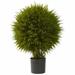 Primrue 25" Artificial Cedar Topiary in Planter Silk/Plastic | 32 H x 24 W x 24 D in | Wayfair BRAY2930 38023177