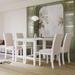 Red Barrel Studio® 5-Piece Extendable Dining Table Set w/ Drop Leaf & 4 Dining Chairs For Small Places /Upholstered in White | 30 H in | Wayfair