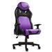 Inbox Zero Adjustable Ergonomic Swiveling PC & Racing Game Chair Foam Padding in Black/Indigo | 54 H x 28 W x 23 D in | Wayfair