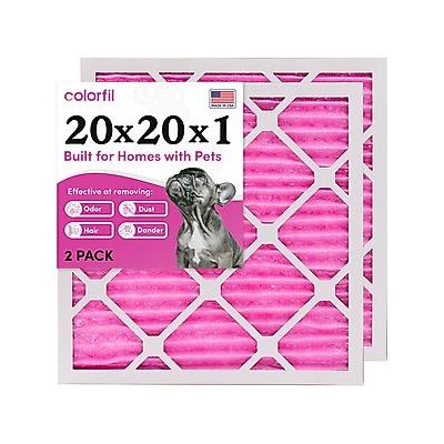 Colorfil MERV 8 Color Changing Air Filter, 2 count, 20 x 20 x 1-in