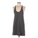 American Apparel Casual Dress - Mini Scoop Neck Sleeveless: Gray Print Dresses - Women's Size Medium