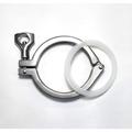 Stainless Sanitary Clamp - Tri-Clover 2.5 Tube OD - Heavy Duty Single Pin w/Gasket (1 pc) - SS304 - Homebrew Clover Clamp