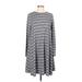 Lou & Grey Casual Dress - Sweater Dress: Gray Marled Dresses - Women's Size Large