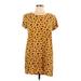 Forever 21 Casual Dress - Shift: Yellow Tortoise Dresses - Women's Size Large