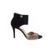 MICHAEL Michael Kors Heels: Black Solid Shoes - Women's Size 9 1/2 - Open Toe