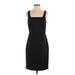 1.State Casual Dress - Sheath Square Sleeveless: Black Solid Dresses - Women's Size 4