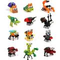 IAMGlobal 12 Mini Animal Building Blocks Toy Set Animals Figures Stem Toys Party Supplies Gifts Party Favor for Kids Goodie Bags Birthday Carnival Prizes (B)
