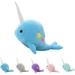 CASAGOOD Cute Blue Narwhal Stuffed Animal Plush Toy Adorable Soft Whale Plushies Toys Stuffed Animals for Babies Kids Toddlers