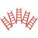 5pcs Step Ladder Miniature Wooden Ladders Step Ladder Landscape Furniture for DIY Decoration