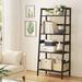 4-Tier Freestanding Bamboo Ladder Bookcase