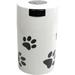 Pawvac 6 Ounce Vacuum Sealed Pet Food Storage Container; White Cap & Body/Black Paws