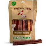 chew-e&tasty 6 Inch Bully Sticks for Dogs (Pack of 10) - 100% Natural USDA Certified & Odor Free Bully Sticks - Made of Fully Digestible High Protein & Low Fats Dog Bully Sticks for Large Dogs