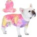 TONY HOBY Dog Pajamas Dog Jumpsuit with Colorful Tie-Dye 4 Legged Dog Pajamas for Spring Summer and Autumn (Colorful-Purple L)