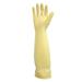 SHE Waterproof Long Sleeve Latex Gloves Thickened Lengthened Rubber Gloves Pet Care Reusable Household Gloves L White 45CM