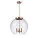 Innovations Lighting Athens - 3 Light 16 Pendant Clear/Antique Copper