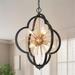 Savonnerie Modern Farmhouse 6-Light Black Gold Sputnik Chandelier Geometric Pendant Lights - 20 D x 23.5 H