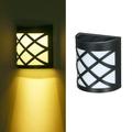 Pinnaco Solar lamp Wall Fence Decorative IP55 Outdoor Wall Solar Powered Wall Decorative Lamp IP55 Solar Wall Solar Sconce Landscape Patio Powered Wall Fence Wall Sconce Landscape Lamp IP55 Outdoor