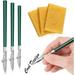 Zonon 6 Pieces Art Ruling Pen 3 Sizes Masking Fluid Pen and 50 x 35 x 5 mm Glue Residue Eraser Ruling Ink Pen Set for Watercolor Drawing Mounting Art Artists Supplies (Green)