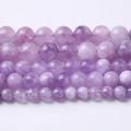 8mm 45pcs Natural Lavender Amethyst Beads Round Loose Gemstone Crystal Energy Healing Power Stone Beads for Jewelry Making DIY Bracelet 15 Inch