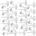 Waybas 600 PCS 5MM Hypoallergenic Stainless Steel Earrings Posts Flat Pad Blank Earring Pin Studs with Butterfly Earring Backs and Silicone Bullet Earring Backs for Jewelry Making Findings