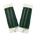Honbay 2 Rolls of 22 Gauge Sturdy Flexible Green Floral Wire Paddle Wire Wreath Wire Christmas Tree Wire Ornaments Hanging Wire Craft Wire -38yards/roll