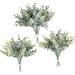 Floroom Artificial Flocked Eucalyptus Stems Faux Greenery Spray 18pcs Best Filler Fake Plants for DIY Wedding Bouquet Centerpieces Arrangement
