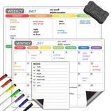 Spirastell Whiteboard Eraser Planner Do Included Weekly Daily Calendar Daily Stickers Daily Calendar 5 Erase Calendar Daily 5 Pen 1 Weekly Daily Calendar Pen 1 Eraser Dry Erase Calendar List Wall Set