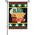 28x40 Black His-tory Mon-th Garden Flag Decorations Double Sided African American Flag Mlk Black His-tory Outdoor Flag Blm Yard Flag Black Lives Matter House Flag No Flag Stand