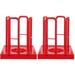 Set of 2 Cup Divider Household Organizer and Lid Stand Holder Red Convenient Paper Plastic