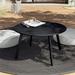 Patio Coffee Table Round Patio Side Table Coffee Table Modern Stylish Living Room Outdoor Home Decor Versatile Black