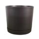 Lloopyting 8 inch plastic planter pots Outdoor planters brown Brown plastic planters Pots Indoor Black Plastic Flower Pots With Holes And Saucers Modern Planters For Indoor Succulents Flowers Outdoor