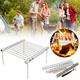 Lloopyting Bbq cooking tray Silicone grill sheet Grill utensils for outdoor grill For Grill Portable Outdoor Picnics Grill Camping Barbeque Folding Cooking Camping & Hiking Outdoor Baking Tray Holder