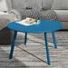 Patio Coffee Table Round Patio Side Table Coffee Table Modern Stylish Living Room Outdoor Home Decor Versatile Blue