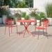 Flash Furniture 35.25 Round Indoor-Outdoor Steel Patio Table - 32.5 Coral