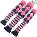 Craftsman Golf Knit Pom Pom 3pcs Headcover Set Vintange Sock Covers for Driver and Woods