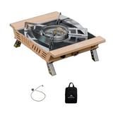Mountainhiker Outdoor furnace Adjustable Valve Burner Stove Adjustable Stove Portable Valve Outdoor Picnic Portable 3-Core Burner 3-Core Burner Stove Outdoor Picnic Barbecue Included Ideal Picnic