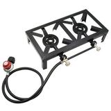 OWSOO Outdoor furnace Stove Patio BBQ Cast Iron Stove Propane Burner Cast Patio BBQ (US Iron Stove Patio Outdoor Propane HUIOP (US cast iron SIUKE 8KW stove 8KW stove Outdoor